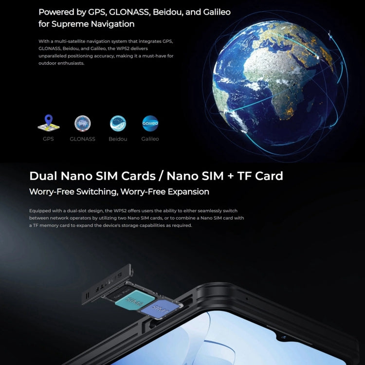 Oukitel WP52 5G Rugged Phone, 4GB+256GB, 6.6 inch Android 14.0 MediaTek Dimensity 6100+ Octa-core 3.0GHz, NFC, OTG, Network: 5G Oukitel WP52 5G Rugged Phone, 4GB+256GB, 6.6 inch Android 14.0 MediaTek Dimensity 6100+ Octa-core 3.0GHz, NFC, OTG, Network: 5G